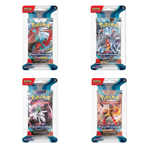 Artset | lot de 4 booster Pokémon Faille paradoxe aux visuels différents